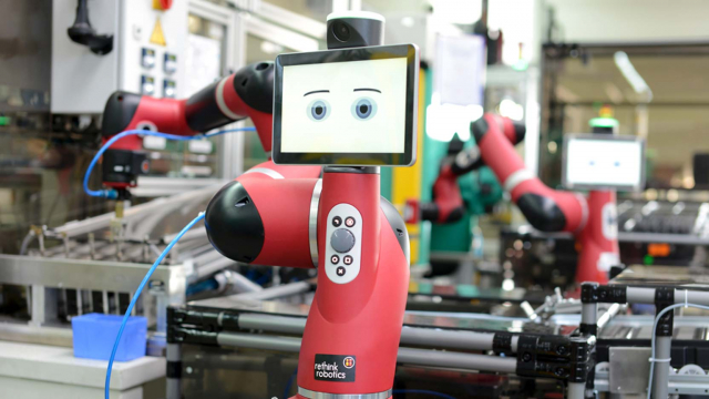 Future of work : les cobots, des robots collaboratifs, soutenant les travailleurs dans les tâches pénibles ou de haute précision pour augmenter la productivité au travail.