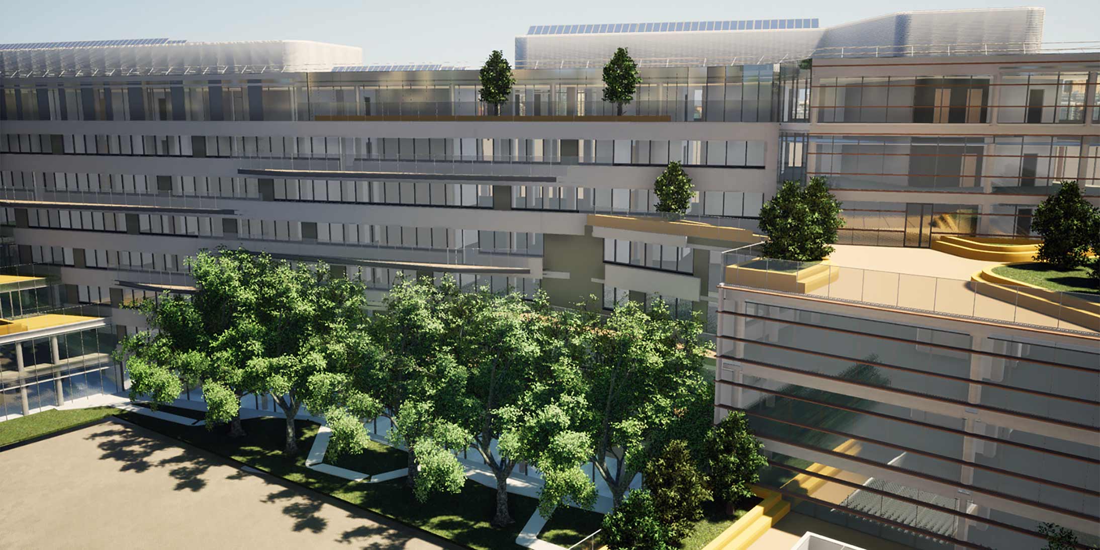 Découvrez grâce à la maquette numérique 3D BIM une vision globale de l'immeuble de bureaux pour Safran à Malakoff, réalisé par GA Smart Building.