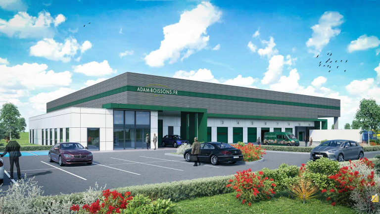 A new mixed tertiary-storage industrial site for Adam Boissons in Valff (67)