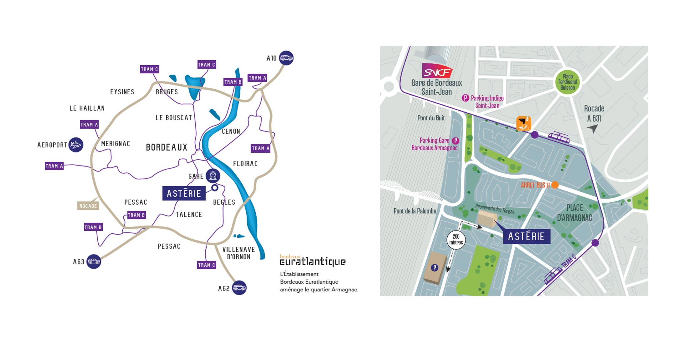 L'immeuble de bureaux Astérie réalisé par GA Smart Building à Bordeaux se distingue par sa proximité à la gare Saint Jean. Il est en vente à la découpe.
