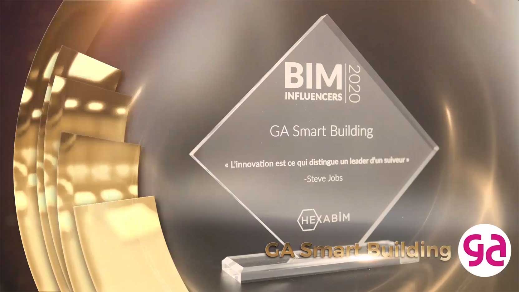 GA Smart Building a été élu BIM Influencer catégorie Structures pour son savoir-faire en BIM lors du concours BIM Influencers 2020 organisé par HEXABIM .