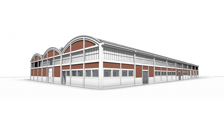 Nous lançons les travaux de rénovation d’un bâtiment d’une usine biterroise dans le cadre de sa diversification d’activité liée à la production d’électrolyseurs
