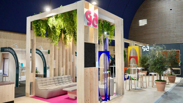 Stand de GA Smart Building à l’occasion de la 1ère édition du Sibca, le Salon de l’immobilier bas carbone.