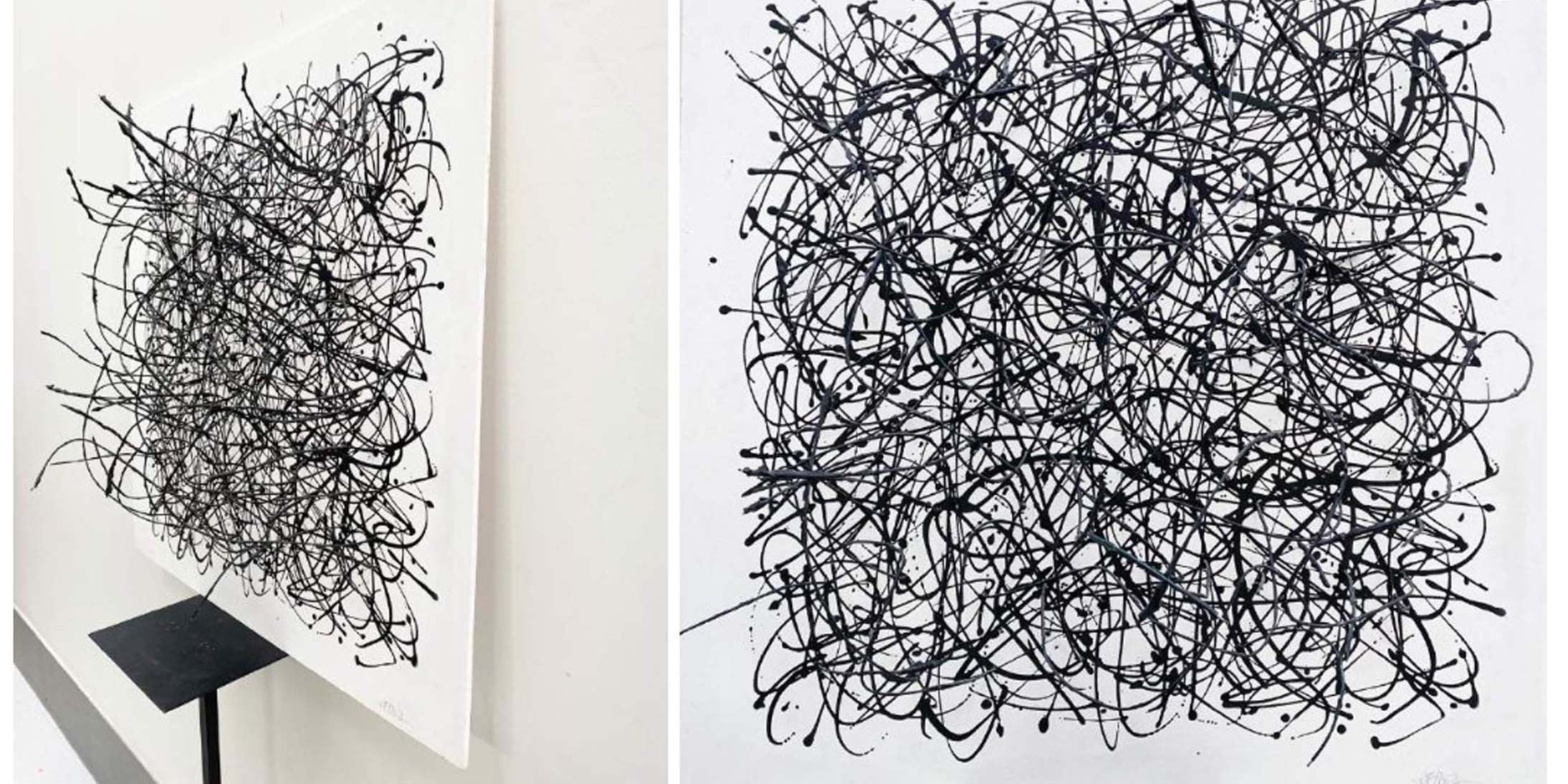 Œuvre de Bernard Reyboz lors d'une exposition d’art contemporain éphémère dans les bureaux de GA à Paris