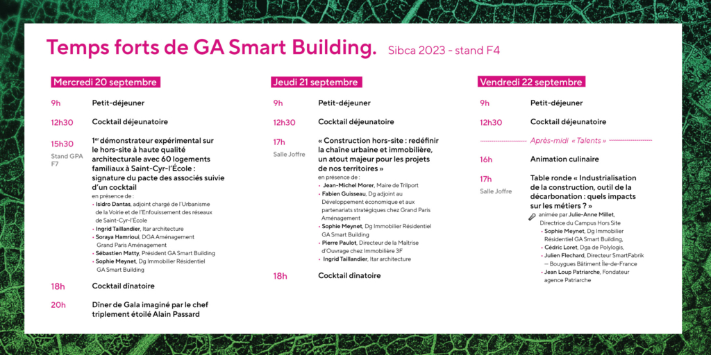 Rendez-vous au Sibca 2023 sur notre stand F4 à Paris | GA