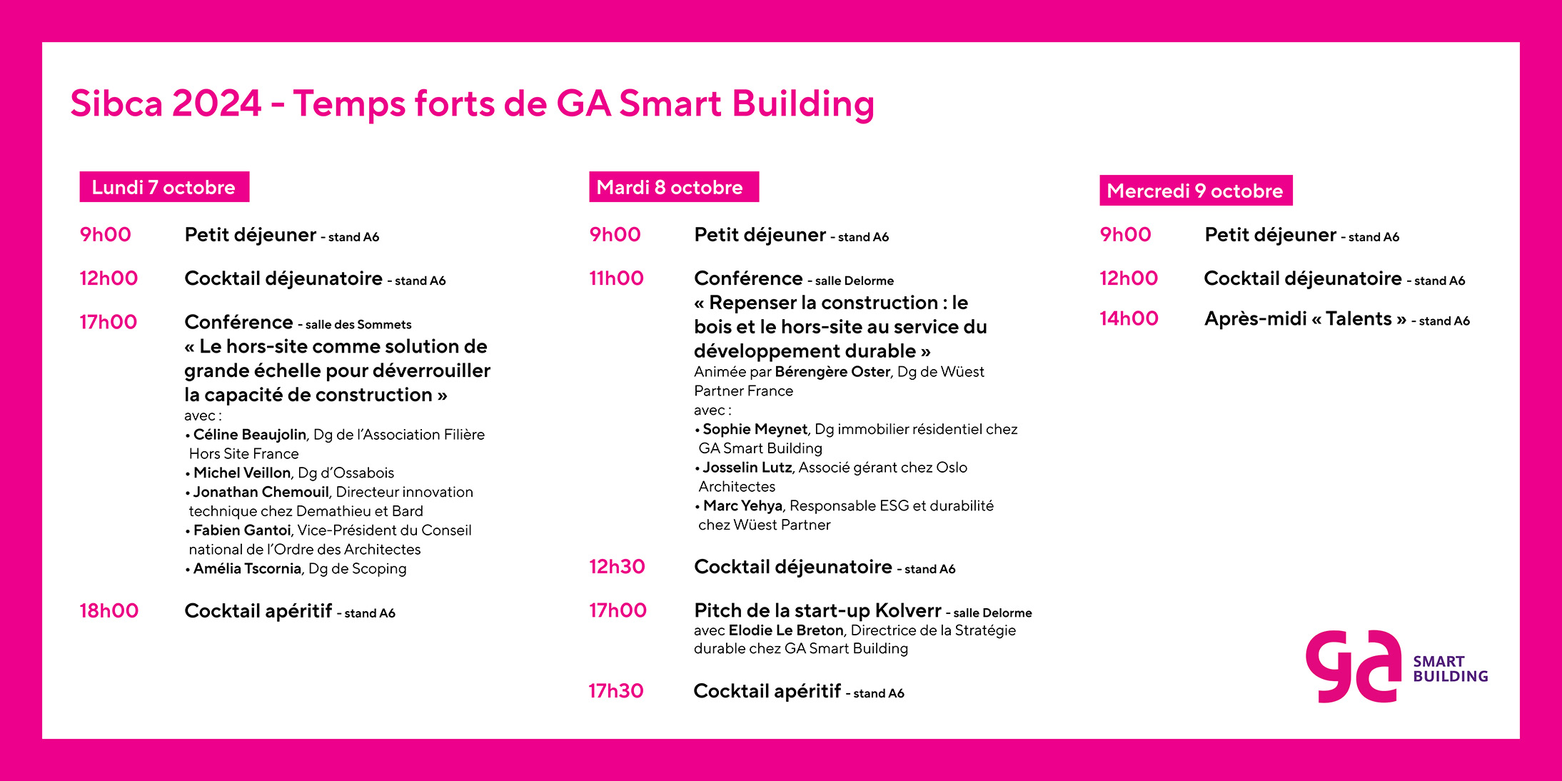 Découvrez le programme de GA Smart Building lors du salon Sibca 2024 au Carrousel du Louvre à Paris