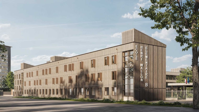 Henri Wallon school group reinvented in the heart of Les Agnettes, Gennevilliers (92)