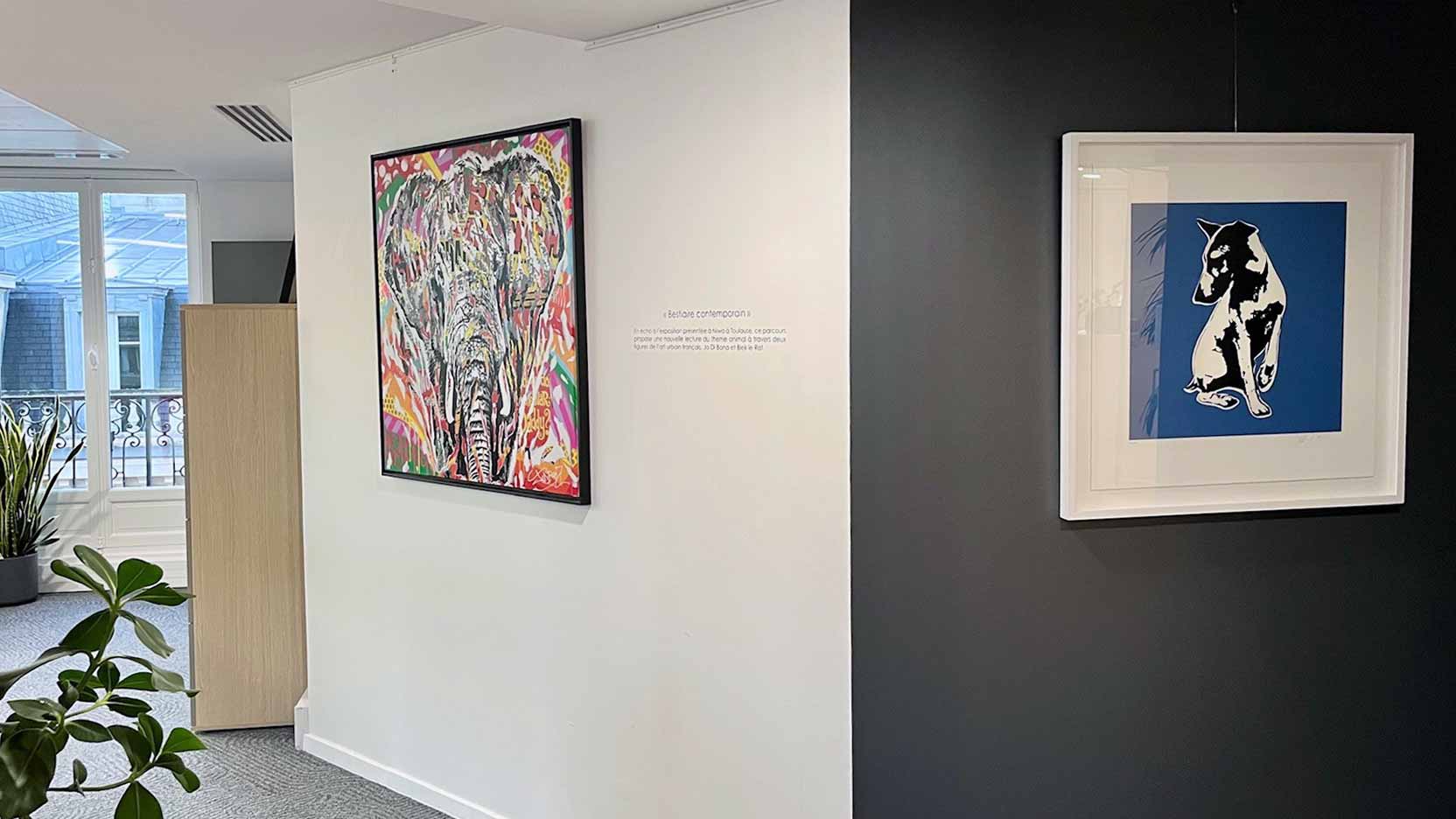 Bestiaires contemporains : le street art animal s’expose chez GA Smart Building