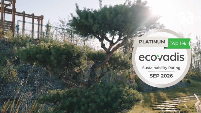 Médaille Platine EcoVadis 2026 obtenue par GA Smart Building avec un score de 89/100